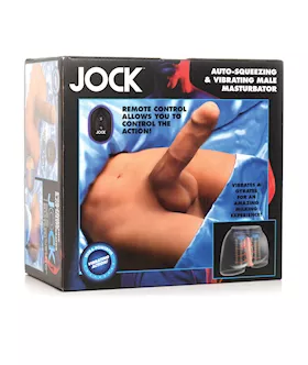 Curve Toys Jock Vibrating & Squeezing Male Masturbator W/poseable Dildo