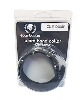 Spartacus CUM DUMP Leather Collar  Black