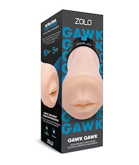 Zolo Gawk Gawk Deep Throat Vibrating Masturbator - Ivory