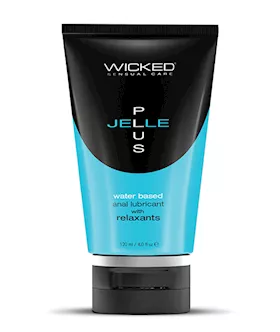 Wicked Sensual Care Jelle Plus Water Based Anal Lubricant with Relaxants  4 oz