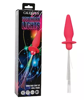 Southern Lights Rechargeable Vibrating Light Up Anal Probe  Pink