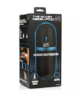 Lovebotz The Milker Mega-pod Sucking Masturbator - Black/clear