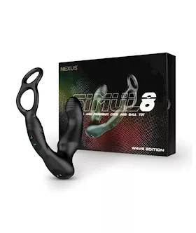 Nexus Simul8 Wave Dual Cock Ring Prostate Massage - Black