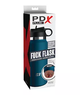 Pdx Plus Fuck Flask Private Pleaser Stroker - Brown/blue