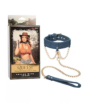 Ride 039Em Premium Denim Collection Collar wLeash