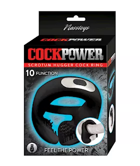 Cockpower Scrotum Hugger Cock Ring - Black