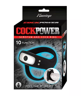 Cockpower Scrotum And Cock Ring - Black