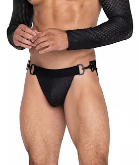 Master Jockstrap wHook amp Ring Closure amp Contoured Pouch Black XL