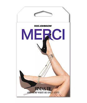 Merci Hogtie  Bind amp Tie Wrist or Ankle Cuffs   6 mm Hemp Black