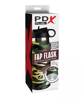 Pdx Plus Fap Flask Happy Camper Stroker - Frosted/camo
