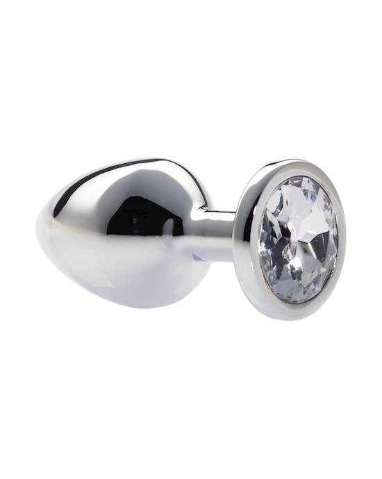 Kink Range Alloy Gem Butt Plug - 3.2 Inch