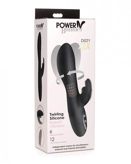 Curve Novelties Power Bunnies Dizzy Rotating Vibrator W/rotating Beads