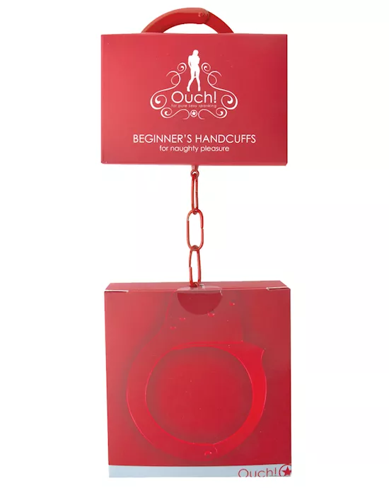 Shots Ouch Beginner Handcuffs - Red