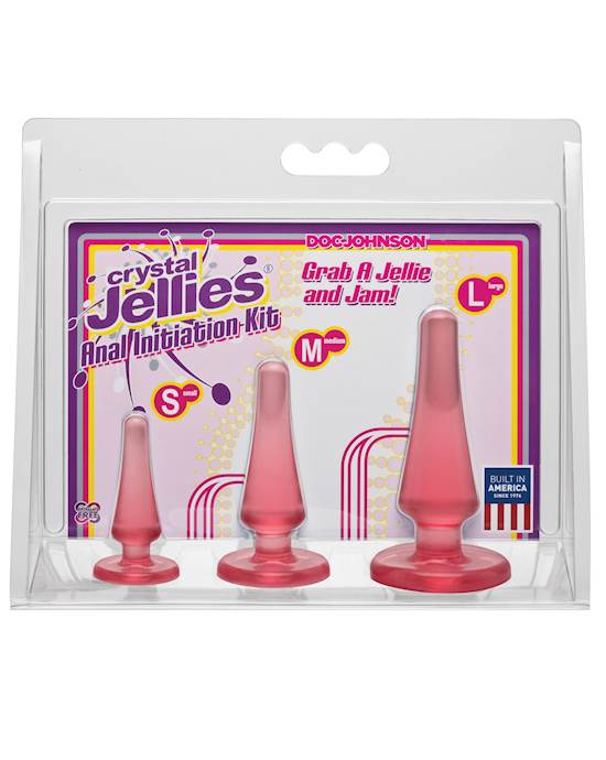 Crystal Jellies Anal Initiation Kit  Pink