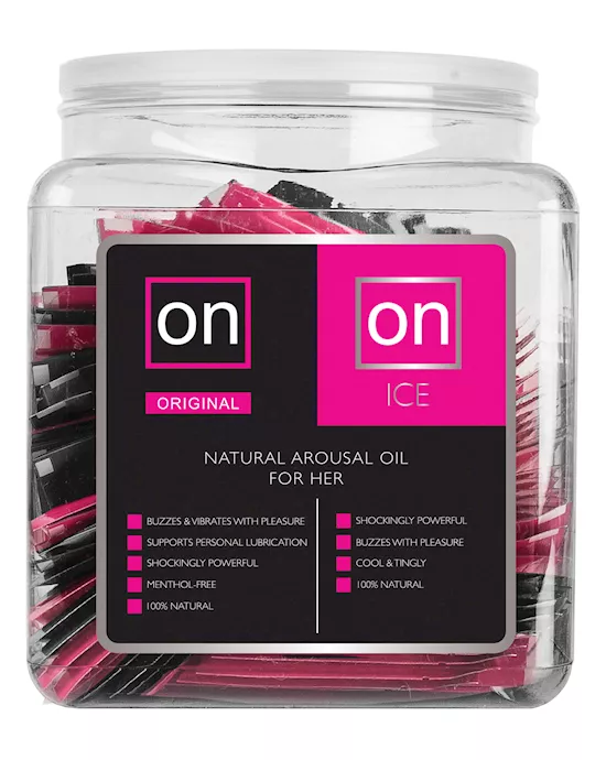 On For Her Arousal Gel Single Use Ampule Tub - Original & Ice Tub Of 75
