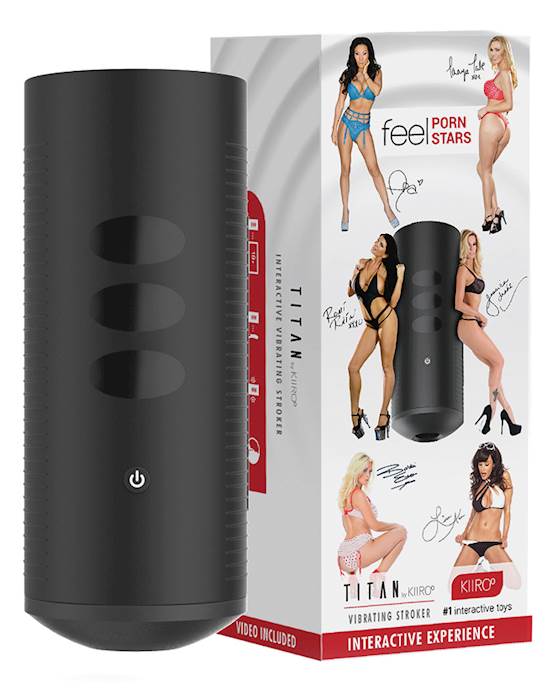Kiiroo Titan The Experience Interactive Vibrating Stroker  Black