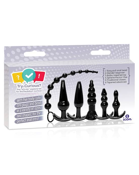 TryCurious Anal Plug Kit  Black