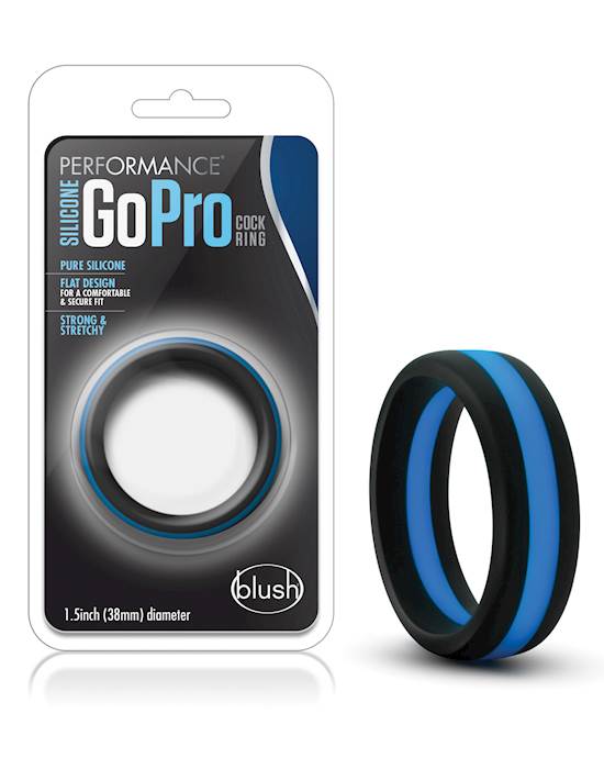 Blush Performance Silicone Go Pro Cock Ring  BlackBlue