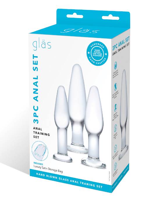 Glas 3 pc Glass Anal Training Kit