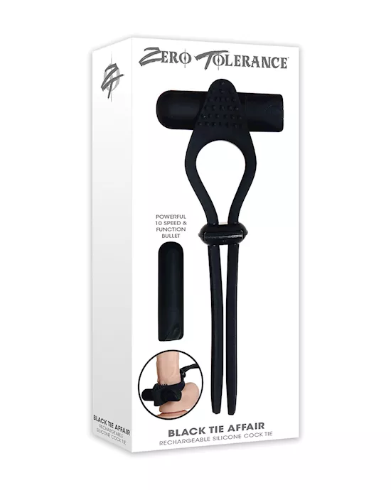 Zero Tolerance Black Tie Affair Cock Ring - Black