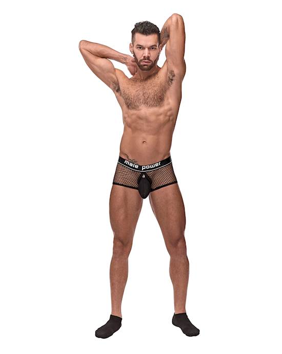 Cock Pit Fishnet Mini Cock Ring Short Black LG