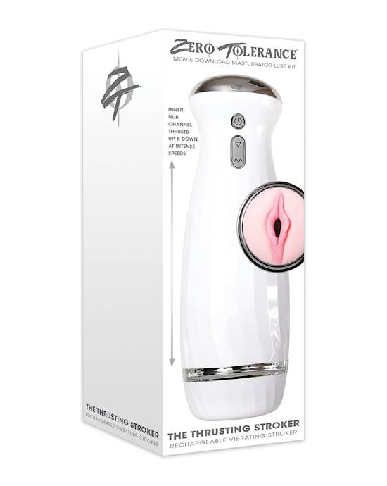 Zero Tolerance The Thrusting Stroker Rechargeable  White
