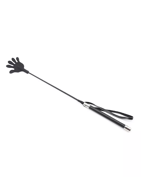 Plesur 22" Hand Shaped Silicone Crop - Black