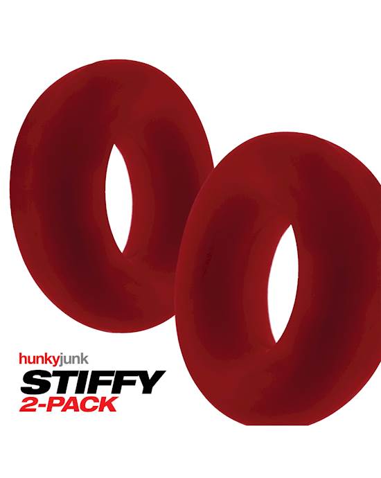 Hunky Junk Stiffy 2 Pack Cockrings  Cherry Ice