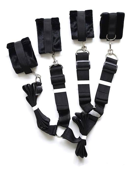 Plesur Fuzzy Bedroom Bondage Kit  Black