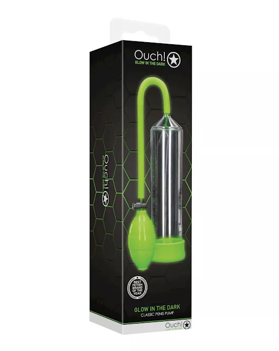 Shots Ouch Classic Penis Pump - Glow In The Dark