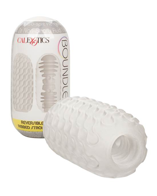Boundless Reversible Ribbed Stroker  White