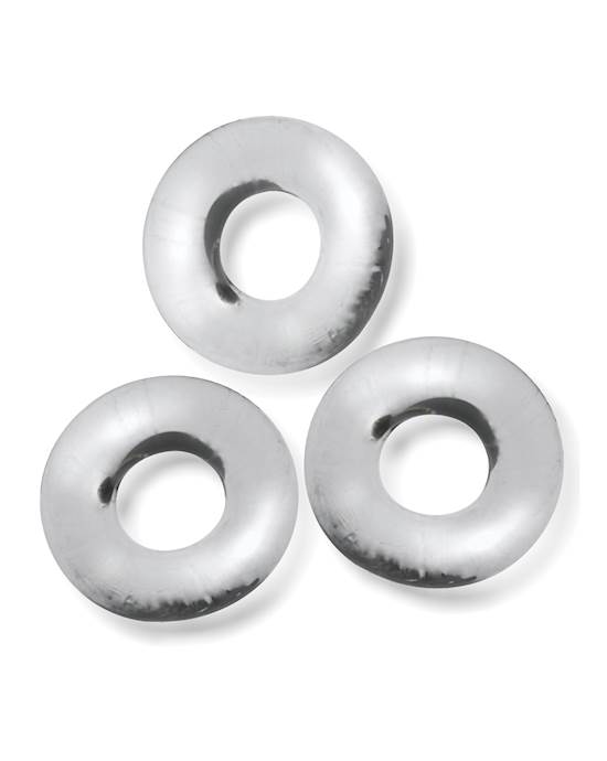 Oxballs Fat Willy 3 Pack Jumbo Cock Rings  Clear