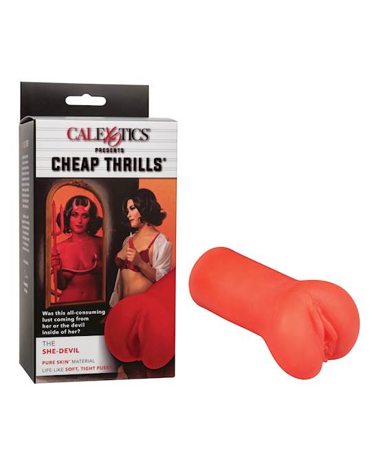 Cheap Thrills The SheDevil Pussy Masturbator  Red