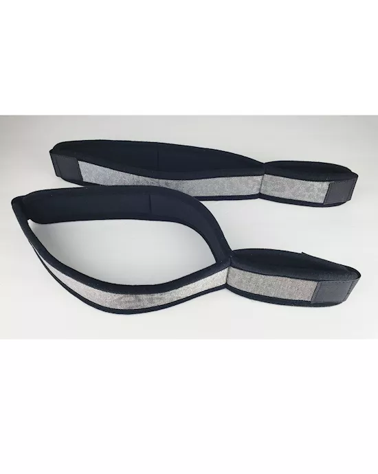 Spartacus Wrist To Thigh Cuffs - Neoprene Silver