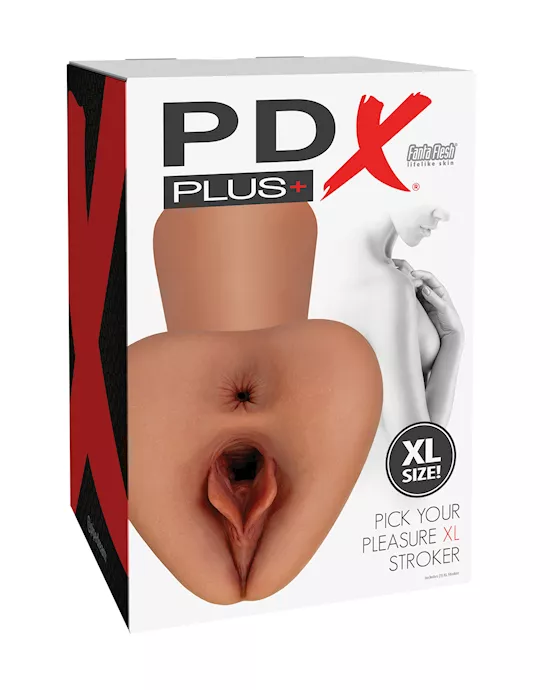 Pdx Plus Pick Your Pleasure Pussy Stroker - Xl Brown