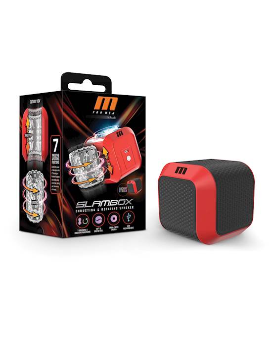 Blush M for Men SlamBox Thrusting amp Rotating Stroker  Red