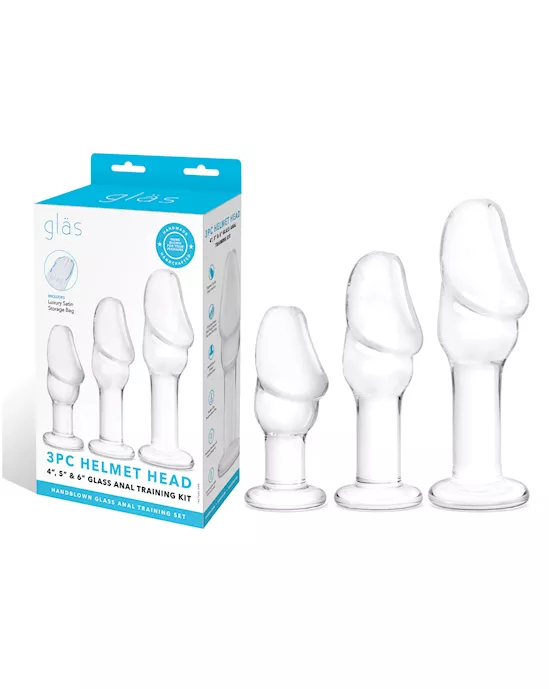 Glas Helmet Head Anal Training Kit - Set Of 3