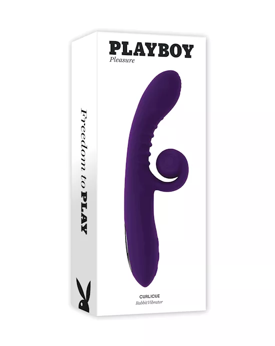 Playboy Pleasure Curlicue Rabbit Vibrator - Acai