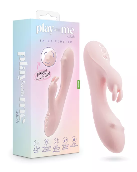 Blush Play With Me Fairy Flutter Rabbit Vibrator - Pink