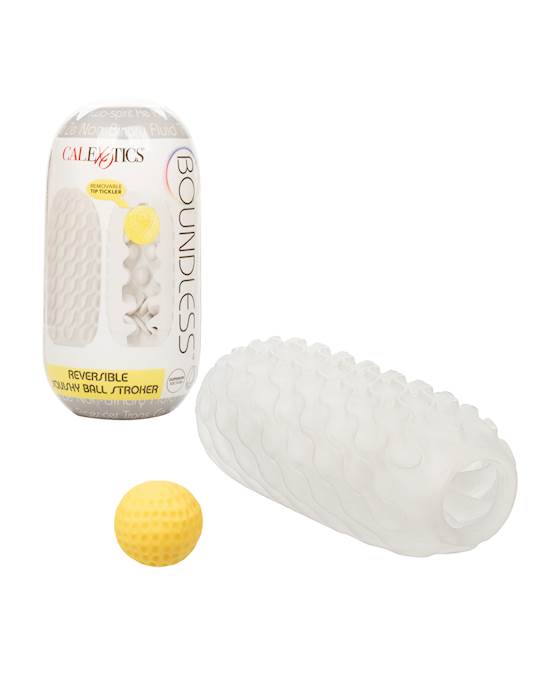 Boundless Reversible Squishy Ball Stroker  Yellow