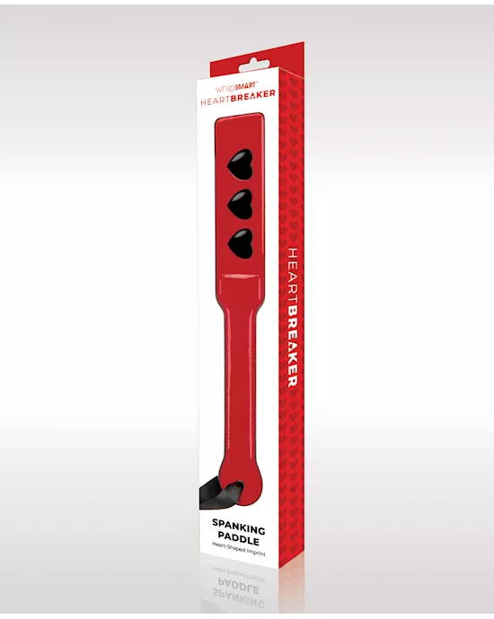 Whipsmart Heartbreaker Spanking Paddle - Red/black