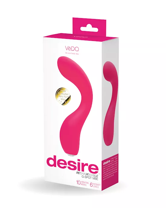 Vedo Desire Rechargeable G-spot Vibe - Pink