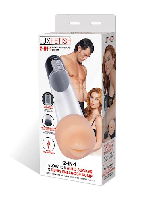 Lux Fetish 2in1 Blowjob Sucker amp Penis Enlarger Pump