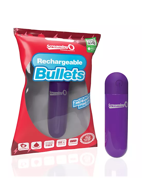 Screaming O Rechargeable Bullets - Purple