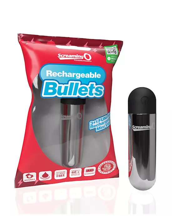 Screaming O Rechargeable Bullets - Silver