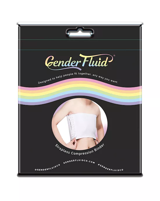 Gender Fluid Strapless Chest Compression Binder - XXXL White